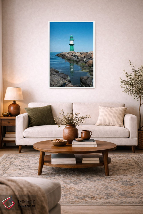 تابلو دکوراتیو Warnemünde, Rostock, Mecklenburg-Vorpommern, Germany,فانوس دریا… اثر یان بکه - D3W