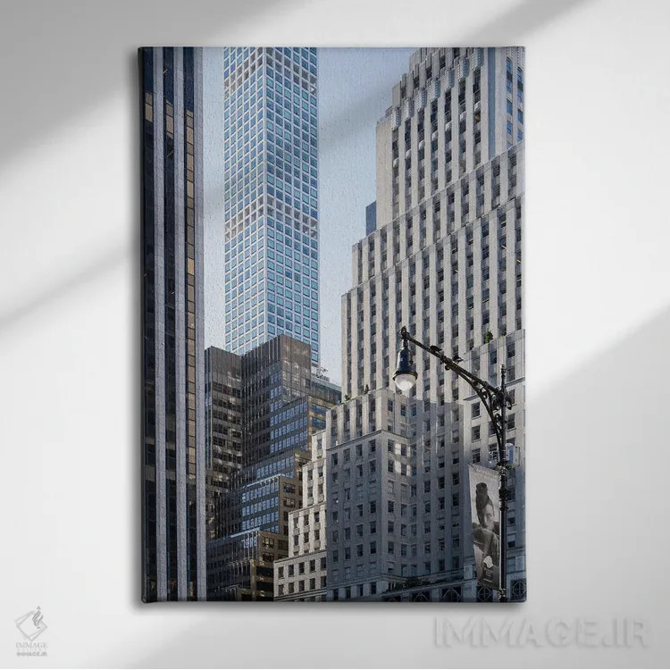 تابلو دکوراتیو New York City, USA,معماری مدرن آسمان خراش ها در میدن تاون منهتن… اثر یان بکه - نمای روبهرو روی دیوار