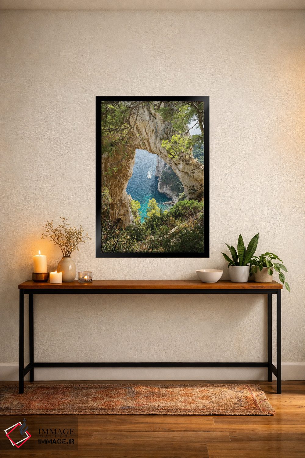 تابلو دکوراتیو Italy,طاق طبیعی در جزیره کاپری، ایتالیا اثر یان بکه - D5B