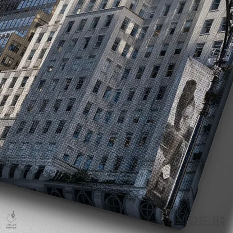 تابلو دکوراتیو New York City, USA,معماری مدرن آسمان خراش ها در میدن تاون منهتن… اثر یان بکه - نمای نزدیک بافت بوم