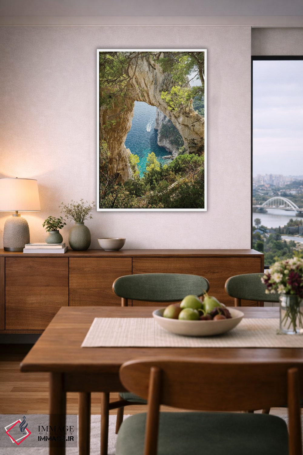 تابلو دکوراتیو Italy,طاق طبیعی در جزیره کاپری، ایتالیا اثر یان بکه - D6W