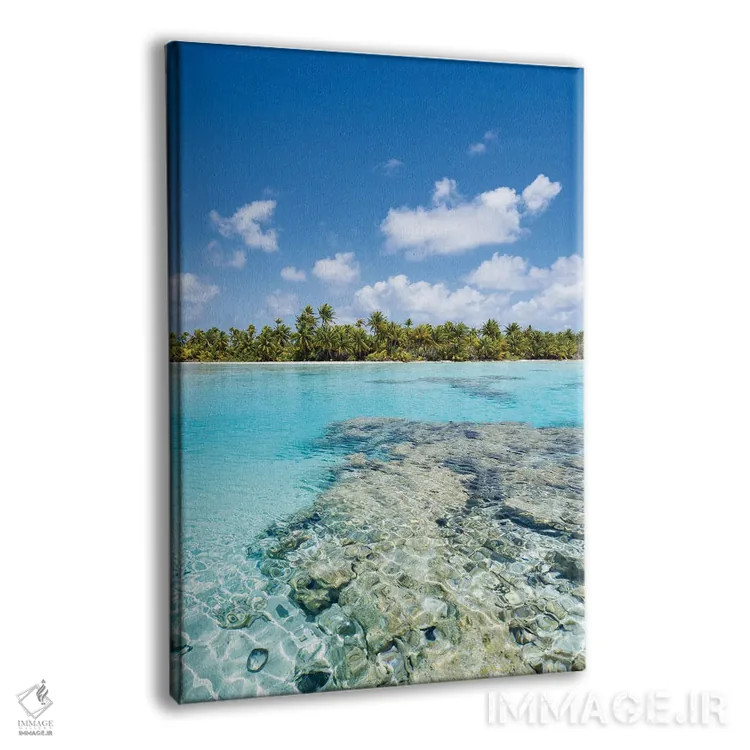 تابلو دکوراتیو Fakarava Atoll, French Polynesia,تالاب آبی، آتول فاکاراوا، پلی… اثر یان بکه - نمای پرسپکتیو محصول