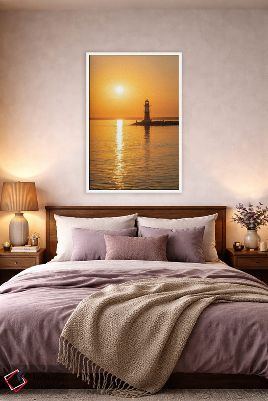 تابلو دکوراتیو Warnemünde, Rostock, Mecklenburg-Vorpommern, Germany,طلوع آفتاب… اثر یان بکه - D4W