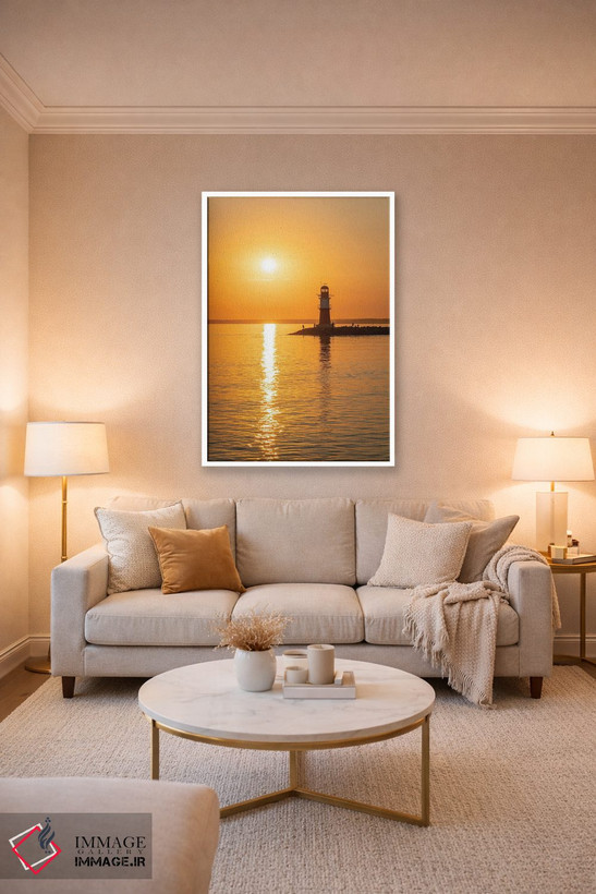 تابلو دکوراتیو Warnemünde, Rostock, Mecklenburg-Vorpommern, Germany,طلوع آفتاب… اثر یان بکه - D3W