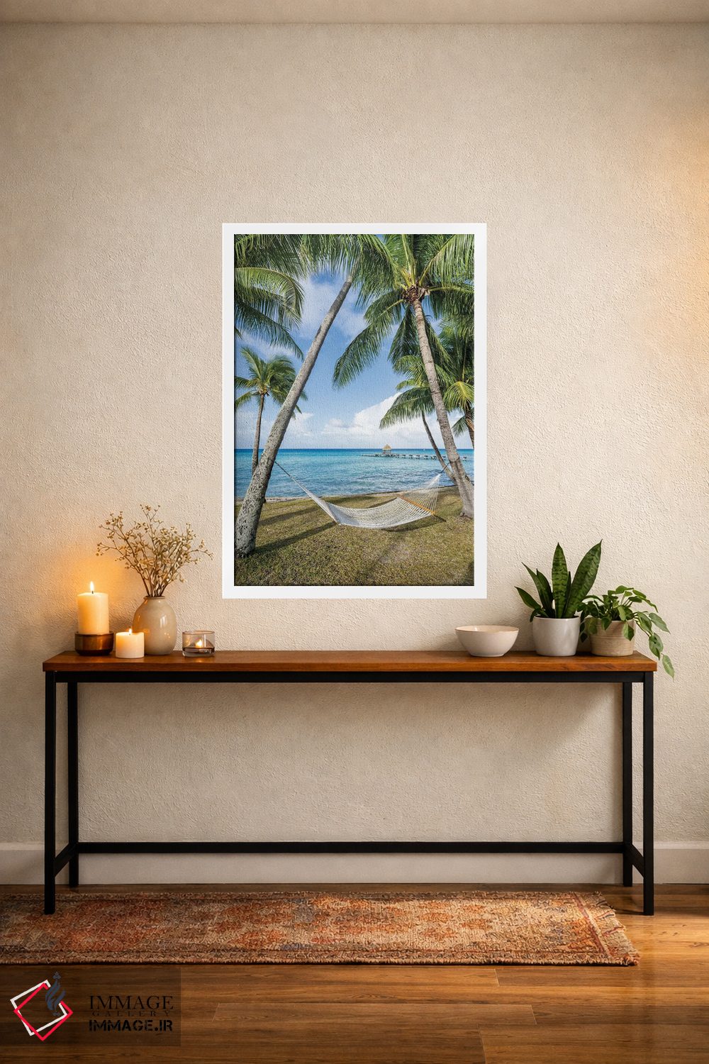 تابلو دکوراتیو تخت آویز در ساحل اثر یان بکه - D3W