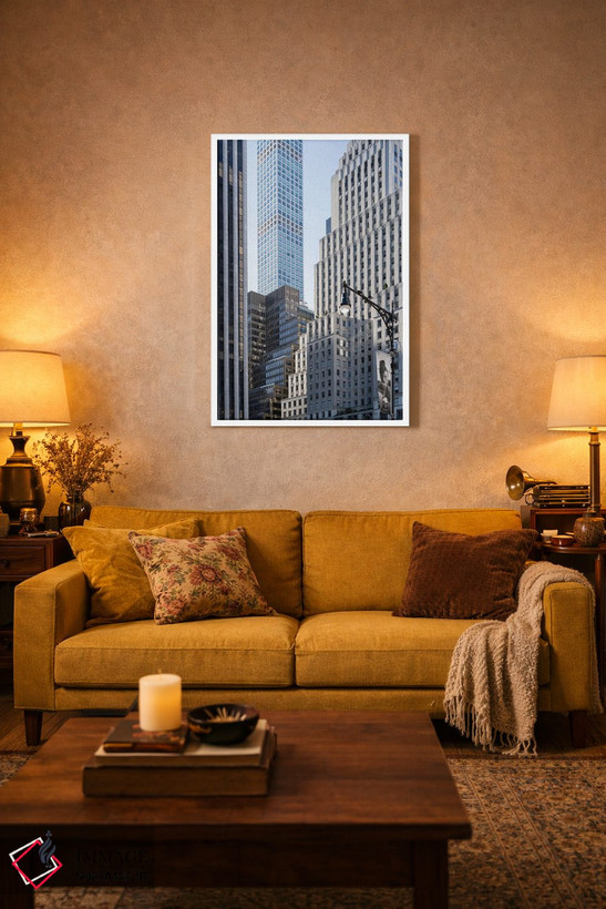 تابلو دکوراتیو New York City, USA,معماری مدرن آسمان خراش ها در میدن تاون منهتن… اثر یان بکه - D2W
