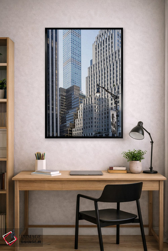 تابلو دکوراتیو New York City, USA,معماری مدرن آسمان خراش ها در میدن تاون منهتن… اثر یان بکه - D1B