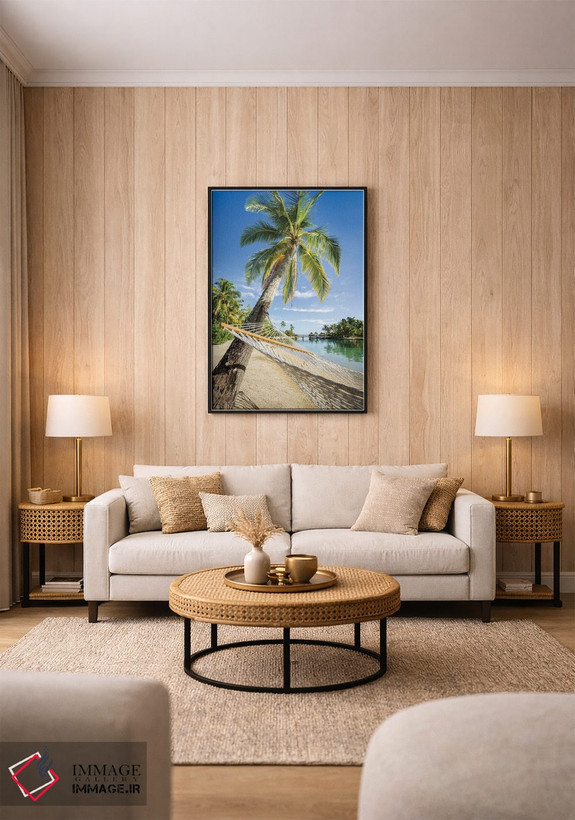 تابلو دکوراتیو French Polynesia,تعطیلات تابستانی در تخت آویز در جزیره گرمسیری… اثر یان بکه - D2B