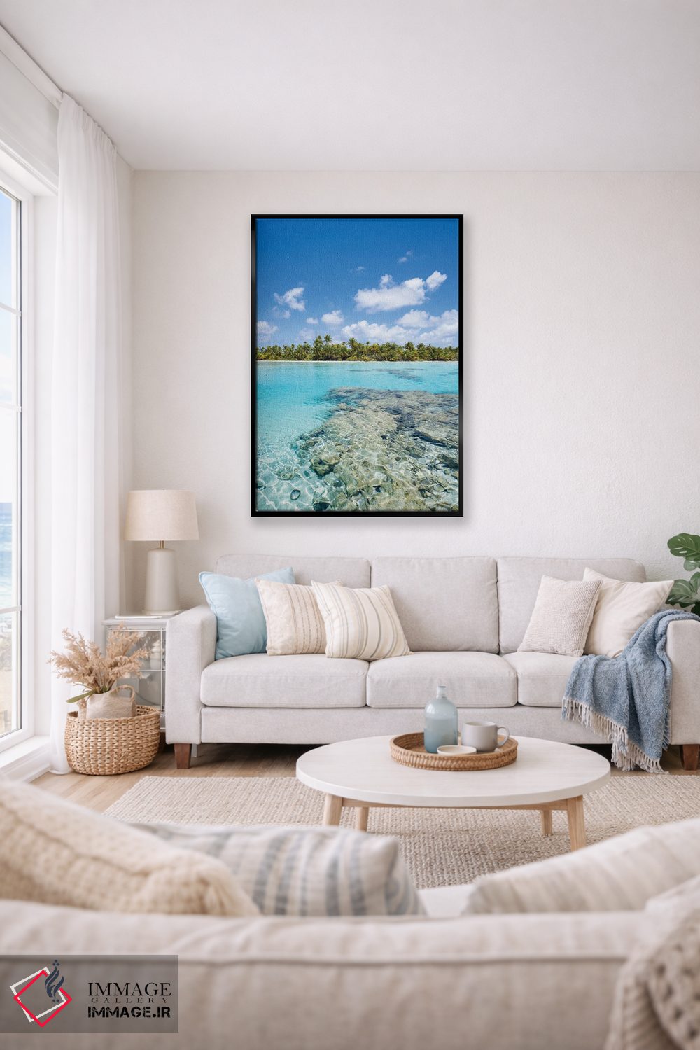 تابلو دکوراتیو Fakarava Atoll, French Polynesia,تالاب آبی، آتول فاکاراوا، پلی… اثر یان بکه - D1B
