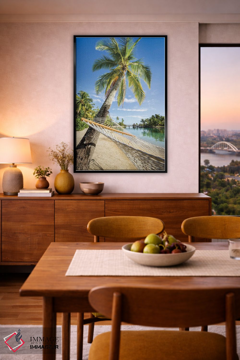 تابلو دکوراتیو French Polynesia,تعطیلات تابستانی در تخت آویز در جزیره گرمسیری… اثر یان بکه - D6B