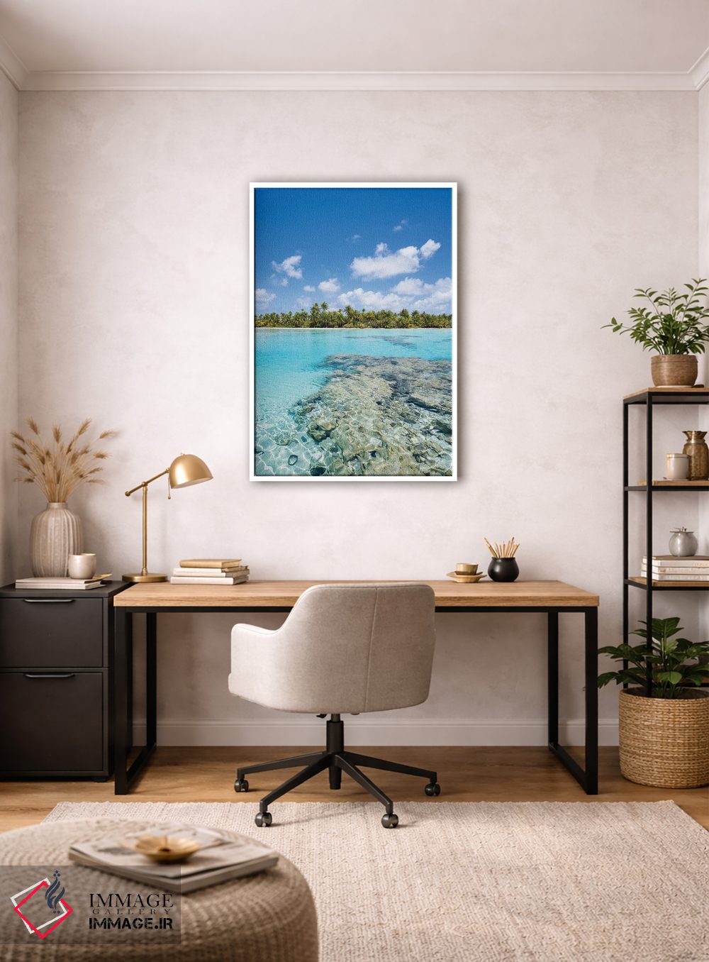 تابلو دکوراتیو Fakarava Atoll, French Polynesia,تالاب آبی، آتول فاکاراوا، پلی… اثر یان بکه - D3W