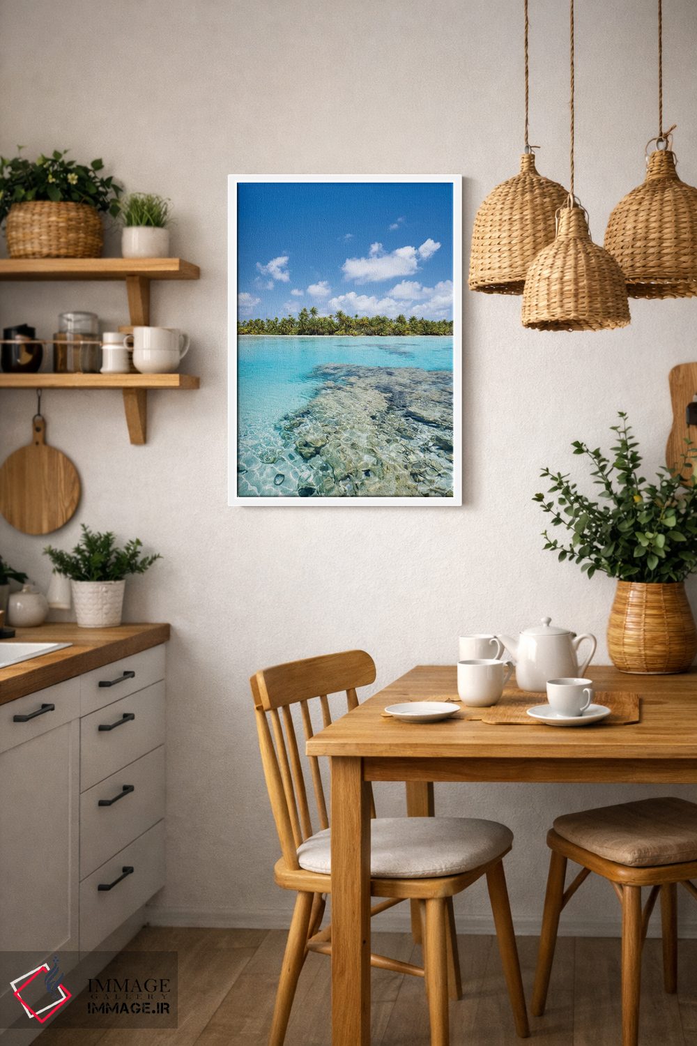 تابلو دکوراتیو Fakarava Atoll, French Polynesia,تالاب آبی، آتول فاکاراوا، پلی… اثر یان بکه - D2W