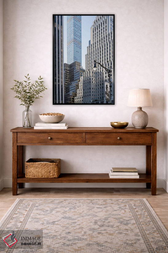 تابلو دکوراتیو New York City, USA,معماری مدرن آسمان خراش ها در میدن تاون منهتن… اثر یان بکه - D5B