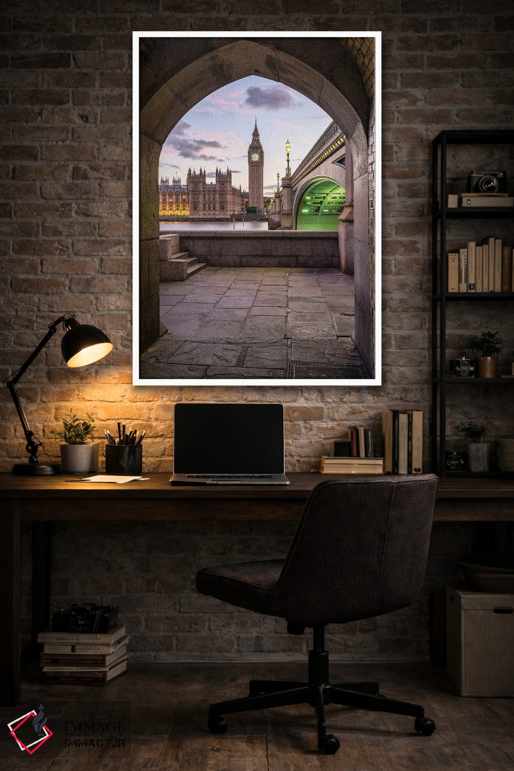 تابلو دکوراتیو London, Great Britain,برج بیگ بن و پل وست مینستر در هنگام غروب… اثر یان بکه - D3W