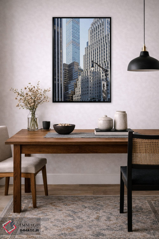 تابلو دکوراتیو New York City, USA,معماری مدرن آسمان خراش ها در میدن تاون منهتن… اثر یان بکه - D6B