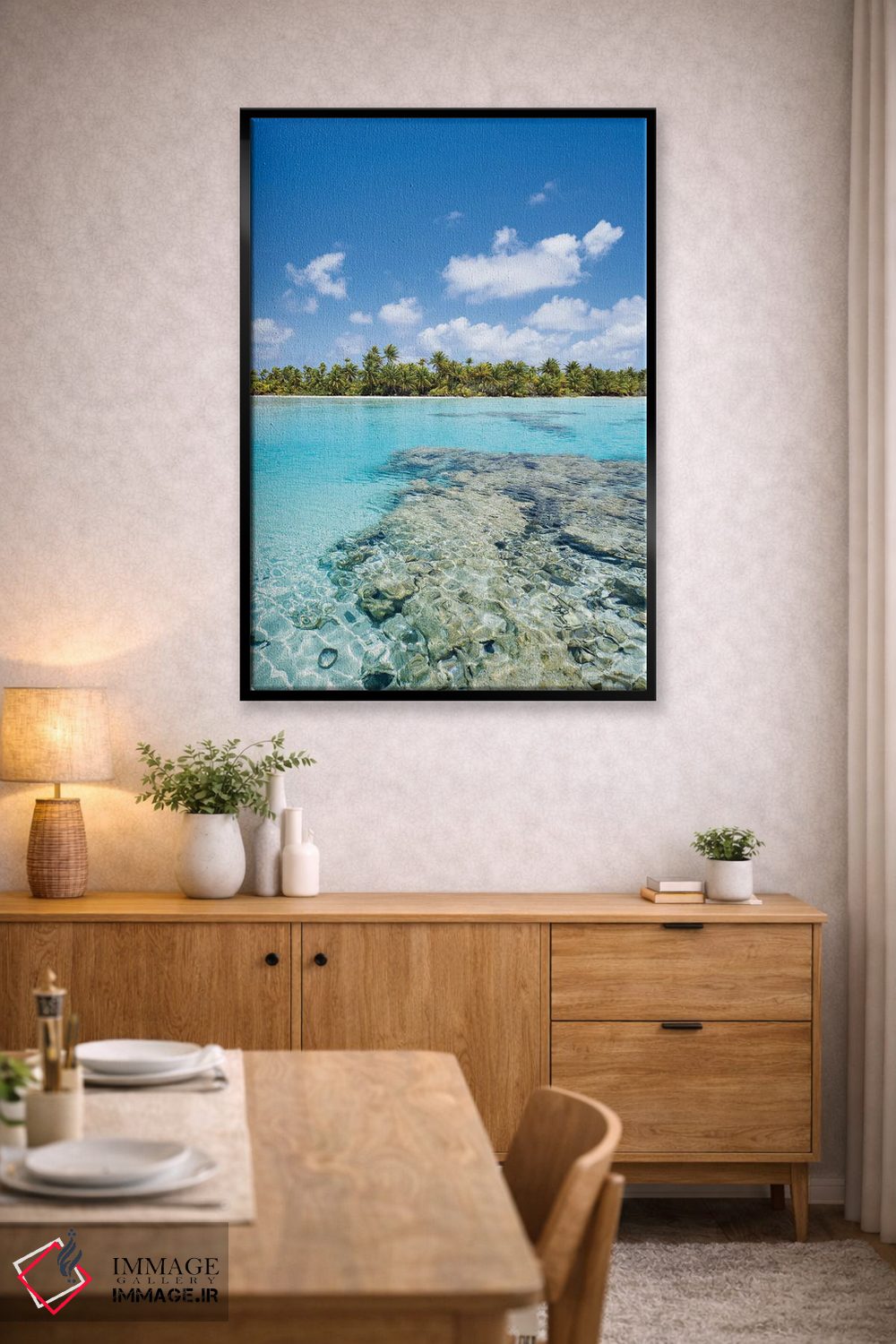 تابلو دکوراتیو Fakarava Atoll, French Polynesia,تالاب آبی، آتول فاکاراوا، پلی… اثر یان بکه - D5B