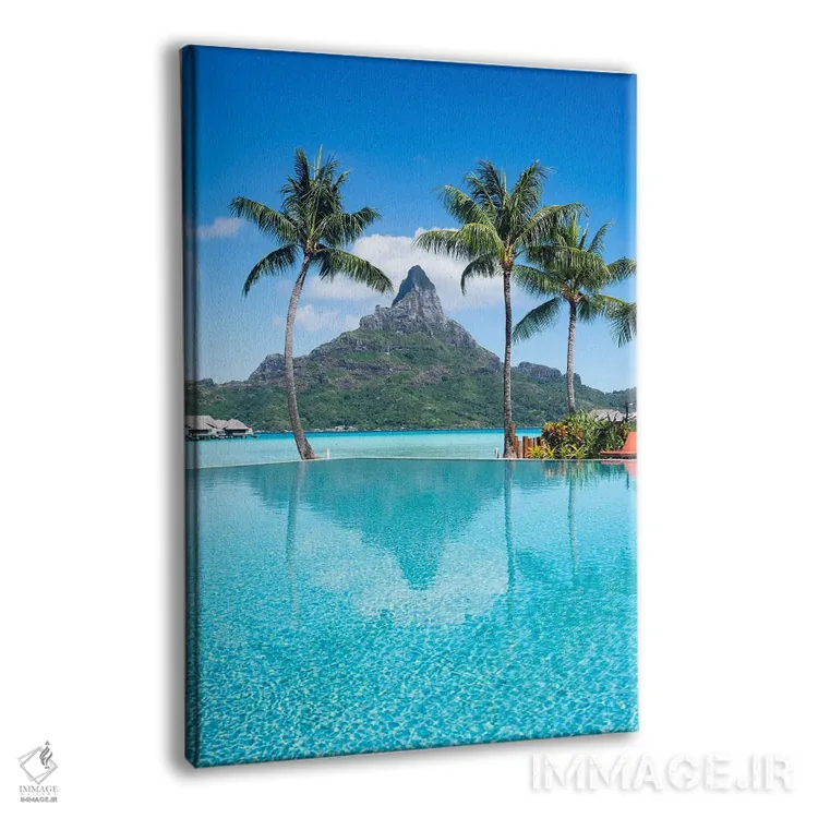 تابلو دکوراتیو تعطیلات تابستانی در بورا بورا، پلی نزی فرانسه اثر یان بکه - نمای پرسپکتیو محصول
