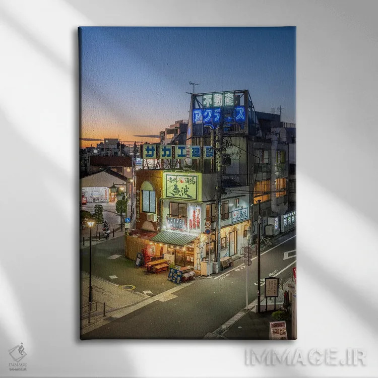 تابلو دکوراتیو Japan,رستوران ژاپنی در توکیو، ژاپن اثر یان بکه - نمای روبهرو روی دیوار