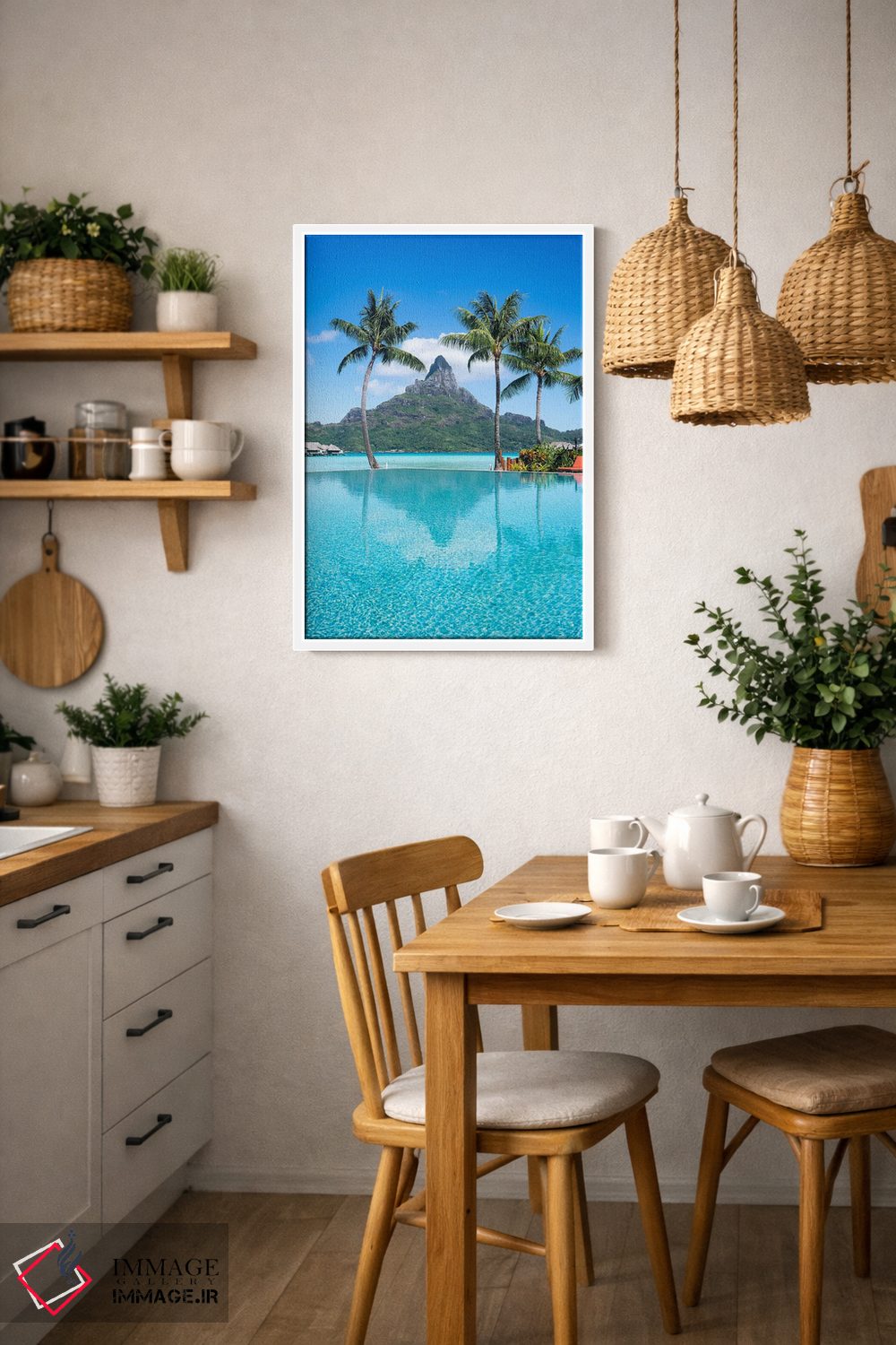 تابلو دکوراتیو تعطیلات تابستانی در بورا بورا، پلی نزی فرانسه اثر یان بکه - D2W