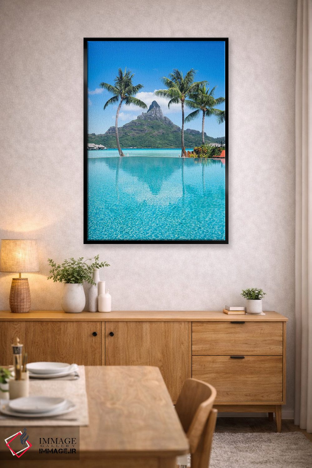 تابلو دکوراتیو تعطیلات تابستانی در بورا بورا، پلی نزی فرانسه اثر یان بکه - D5B