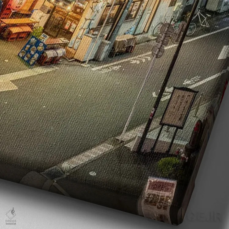 تابلو دکوراتیو Japan,رستوران ژاپنی در توکیو، ژاپن اثر یان بکه - نمای نزدیک بافت بوم
