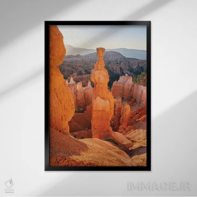 تابلو دکوراتیو Bryce Canyon National Park, Utah, USA,پتک ثور، پارک ملی برایس ک… اثر یان بکه - نمای قابدار مشکی