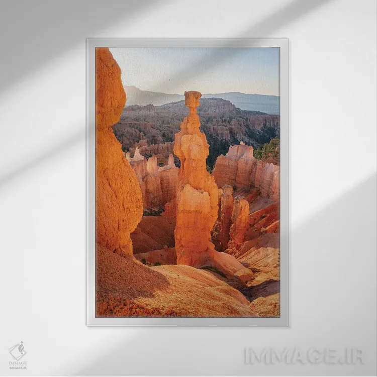 تابلو دکوراتیو Bryce Canyon National Park, Utah, USA,پتک ثور، پارک ملی برایس ک… اثر یان بکه - نمای قابدار سفید