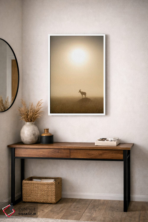 تابلو دکوراتیو Maasai Mara , Kenya,آهوی توپـی موقع طلوع، ماسایی مارا ، کنیا اثر یان بکه - D2W