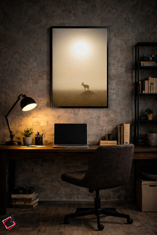 تابلو دکوراتیو Maasai Mara , Kenya,آهوی توپـی موقع طلوع، ماسایی مارا ، کنیا اثر یان بکه - D6B