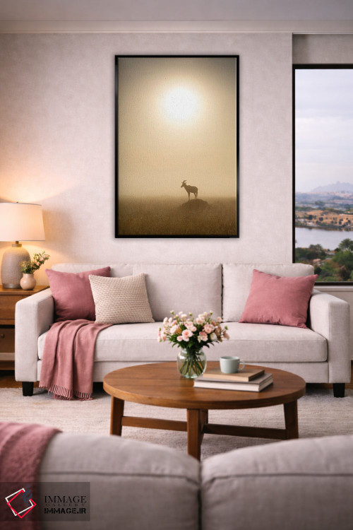 تابلو دکوراتیو Maasai Mara , Kenya,آهوی توپـی موقع طلوع، ماسایی مارا ، کنیا اثر یان بکه - D5B