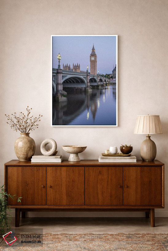 تابلو دکوراتیو London, United Kingdom,پل وست مینستر و برج ساعت بیگ بن، لندن، ب… اثر یان بکه - D1W