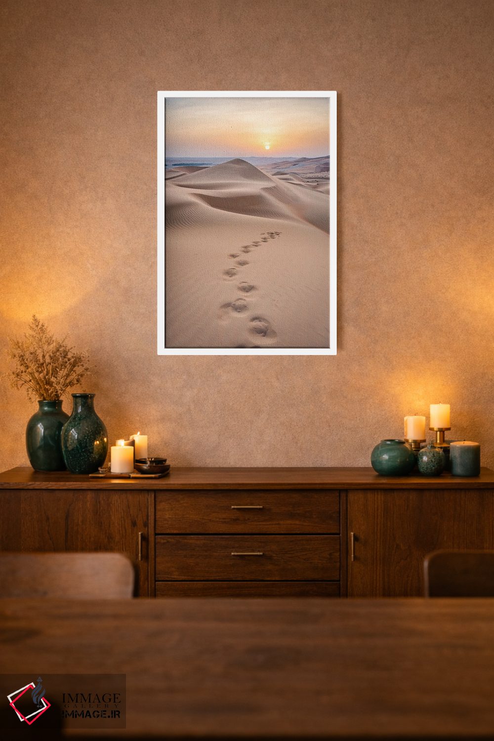 تابلو دکوراتیو Empty Quarter, Abu Dhabi, United Arab Emirates,غروب در صحرای رو… اثر یان بکه - D2W