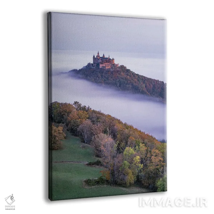 تابلو دکوراتیو Swabian Jura, Germany,مه صبحگاهی در قلعه هوهنتسولرن، یورای شواب… اثر یان بکه - نمای پرسپکتیو محصول