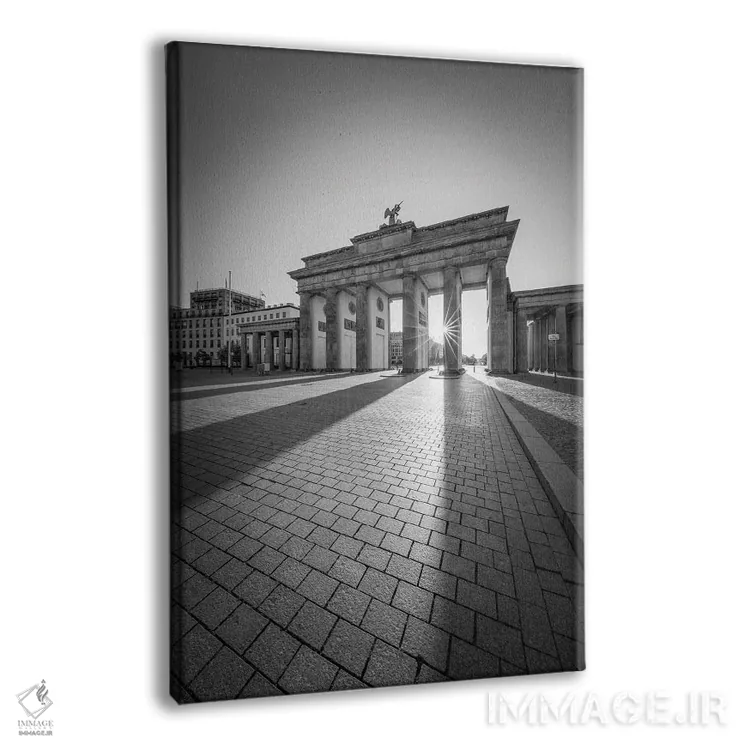 تابلو دکوراتیو Berlin Mitte, Germany,دروازه براندنبورگ تک رنگ، برلین میته، آلم… اثر یان بکه - نمای پرسپکتیو محصول