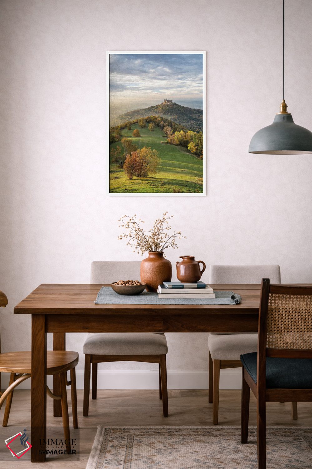 تابلو دکوراتیو Swabian Jura, Germany,قلعه هوهنتسولرن هنگام غروب آفتاب در فصل پ… اثر یان بکه - D4W