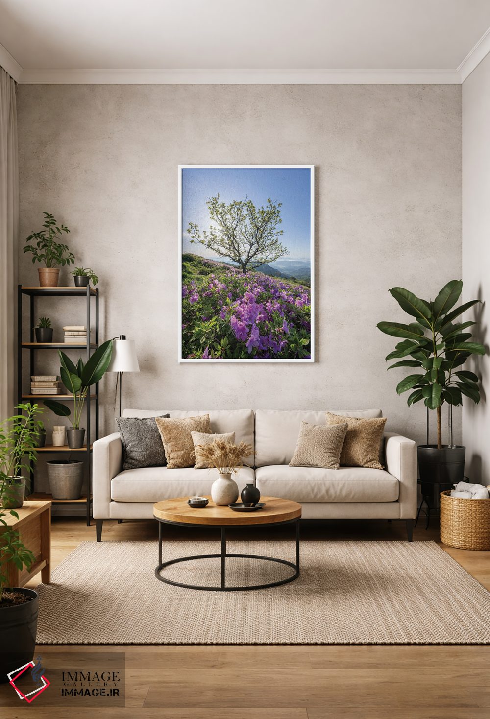 تابلو دکوراتیو South Korea,شکوفه های گل آزالیا در بهار، کره جنوبی اثر یان بکه - D1W