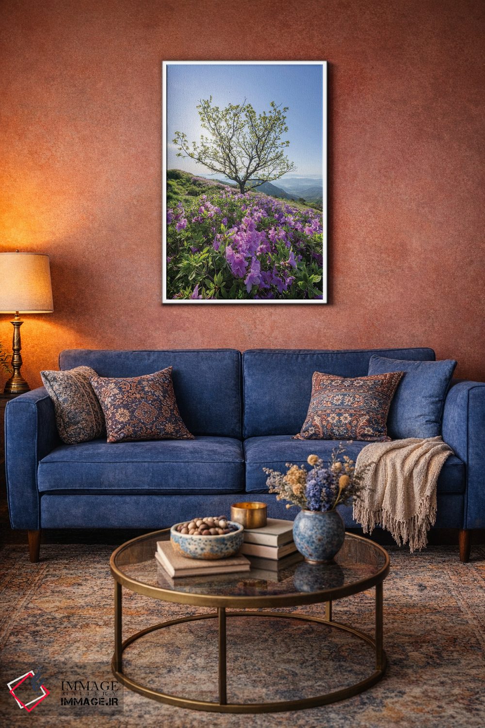 تابلو دکوراتیو South Korea,شکوفه های گل آزالیا در بهار، کره جنوبی اثر یان بکه - D4W