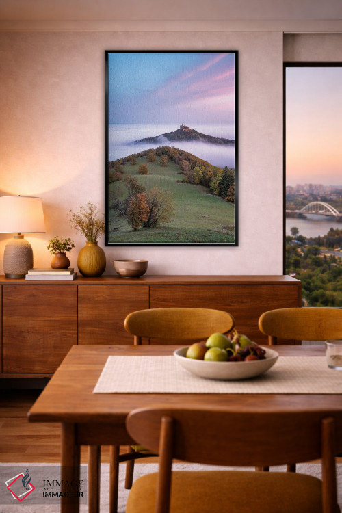 تابلو دکوراتیو Swabian Jura, Germany,قلعه هوهنتسولرن هنگام طلوع آفتاب، یورای ش… اثر یان بکه - D6B