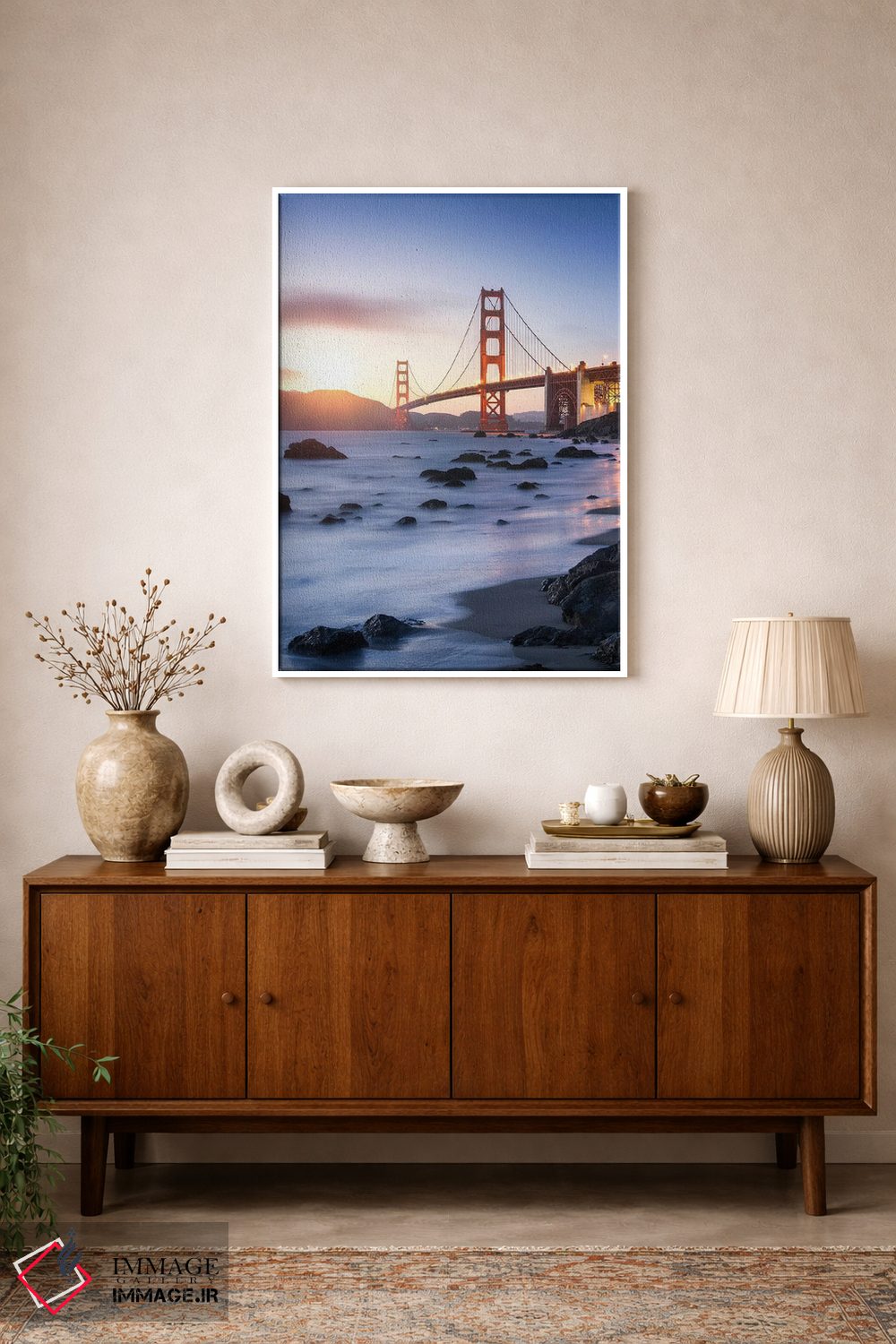 تابلو دکوراتیو USA,پل گلدن گیت در سان فرانسیسکو، ایالات متحده آمریکا اثر یان بکه - D1W