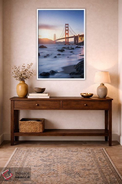 تابلو دکوراتیو USA,پل گلدن گیت در سان فرانسیسکو، ایالات متحده آمریکا اثر یان بکه - D2W