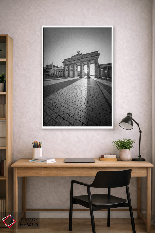 تابلو دکوراتیو Berlin Mitte, Germany,دروازه براندنبورگ تک رنگ، برلین میته، آلم… اثر یان بکه - D1W
