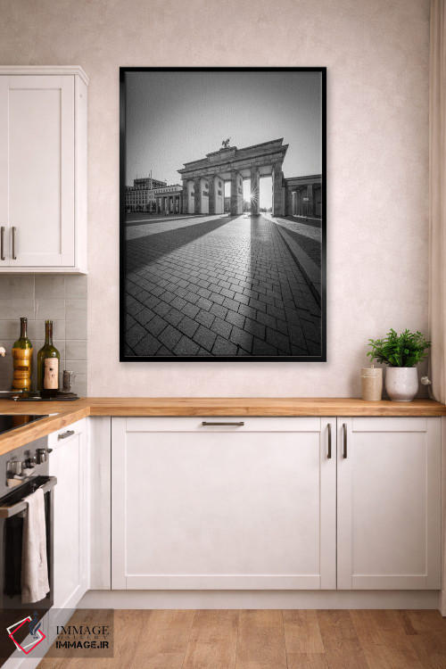 تابلو دکوراتیو Berlin Mitte, Germany,دروازه براندنبورگ تک رنگ، برلین میته، آلم… اثر یان بکه - D3B