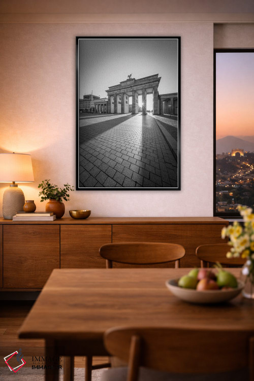 تابلو دکوراتیو Berlin Mitte, Germany,دروازه براندنبورگ تک رنگ، برلین میته، آلم… اثر یان بکه - D4B