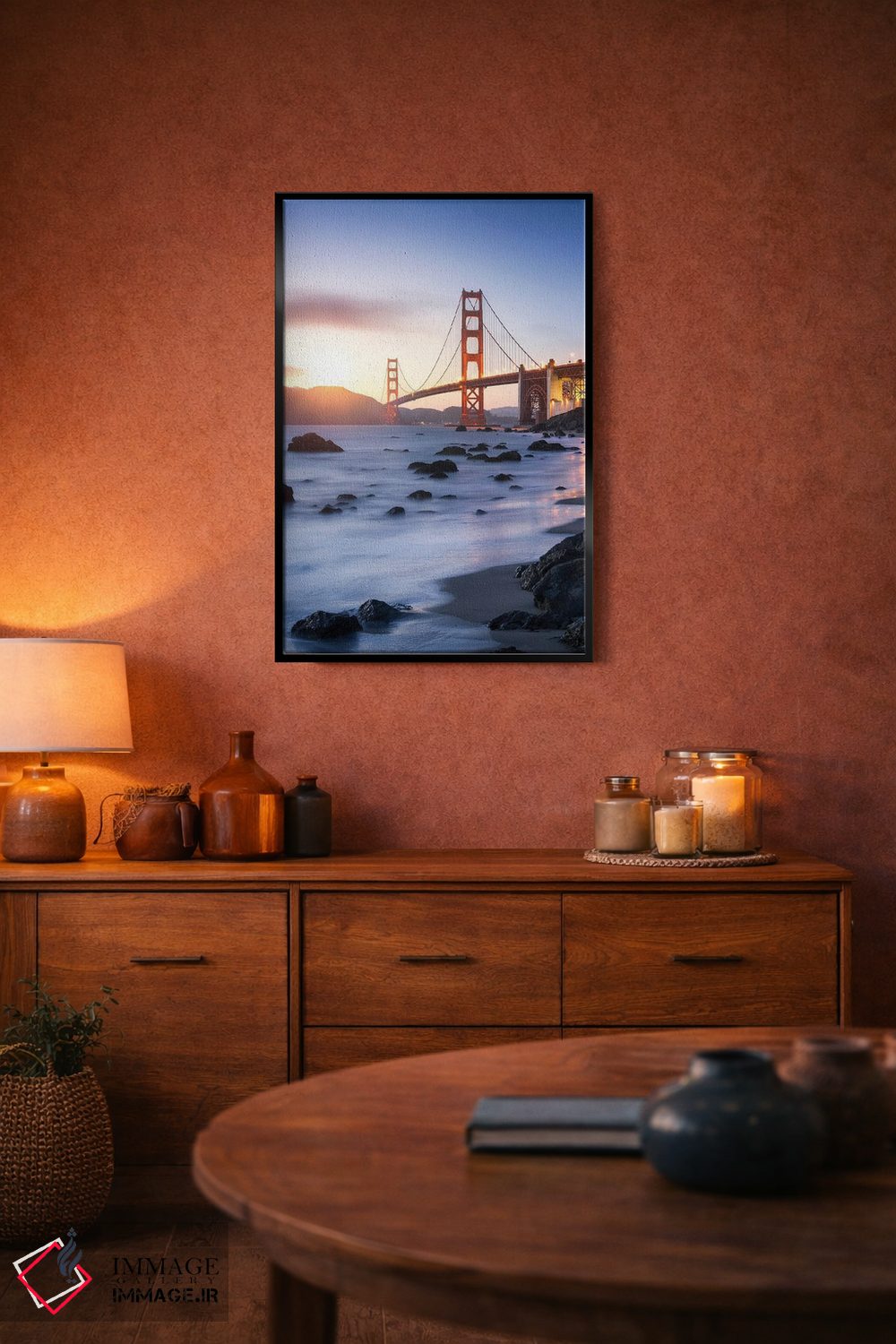 تابلو دکوراتیو USA,پل گلدن گیت در سان فرانسیسکو، ایالات متحده آمریکا اثر یان بکه - D5B