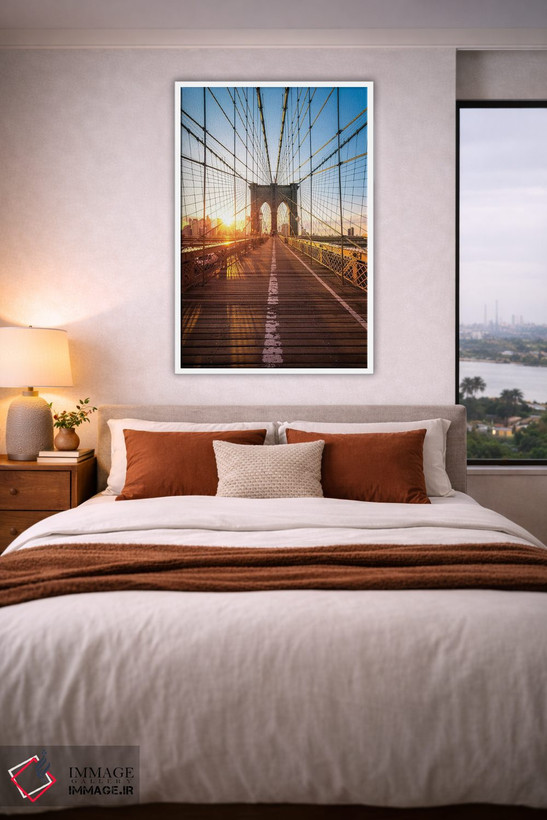 تابلو دکوراتیو New York City, USA,پل بروکلین، شهر نیویورک، ایالات متحده آمریکا اثر یان بکه - D4W