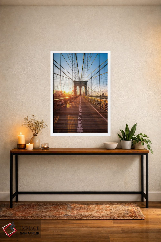 تابلو دکوراتیو New York City, USA,پل بروکلین، شهر نیویورک، ایالات متحده آمریکا اثر یان بکه - D3W