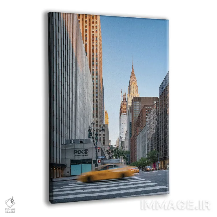 تابلو دکوراتیو Midtown Manhattan,ساختمان کرایسلر در طلوع آفتاب، منهتن میانی اثر یان بکه - نمای پرسپکتیو محصول
