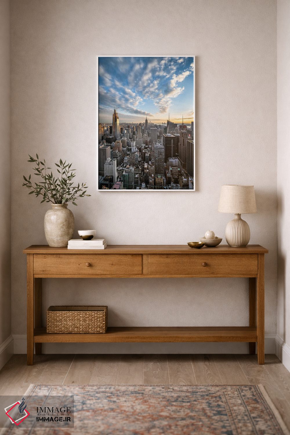 تابلو دکوراتیو غروب تماشایی بر فراز منهتن میانی اثر یان بکه - D1W