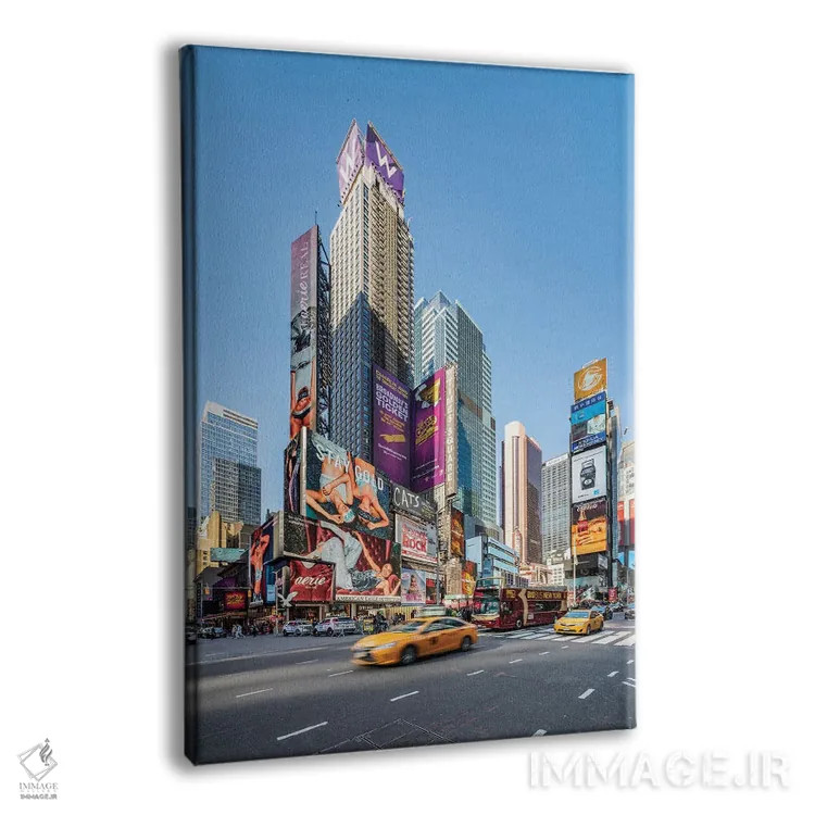 تابلو دکوراتیو New York City, USA,آسمان خراش های مدرن در تایمز اسکوئر، نیویورک اثر یان بکه - نمای پرسپکتیو محصول