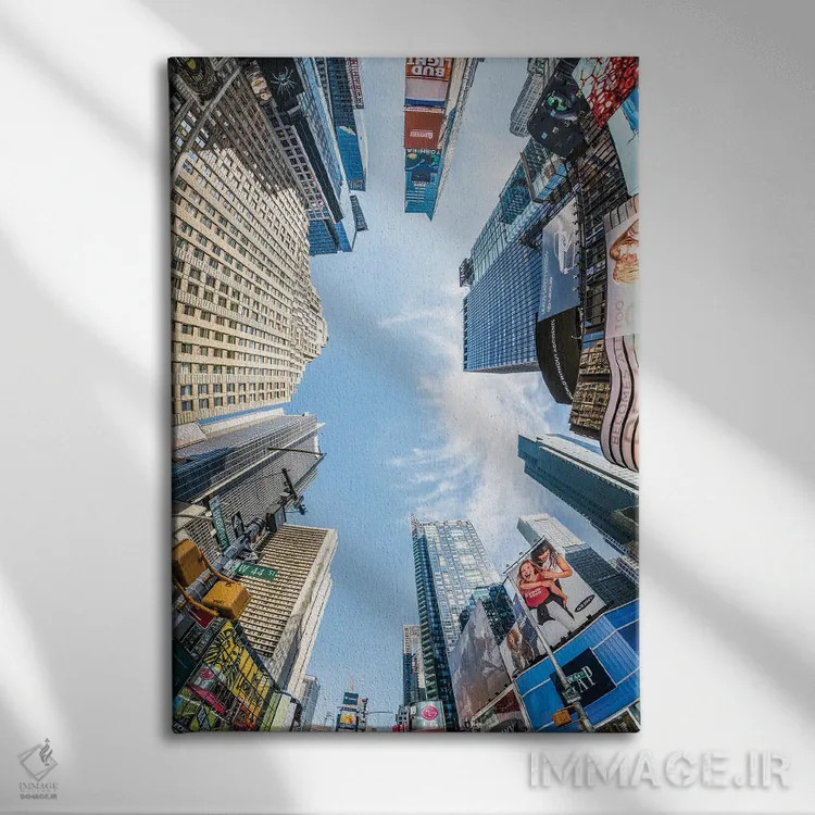 تابلو دکوراتیو New York City, USA,ساختمان های آسمان خراش در تایمز اسکوئر، نیوی… اثر یان بکه - نمای روبهرو روی دیوار